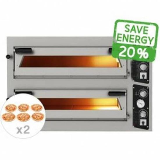 Four à pizza double électrique - 4 + 4 pizzas pro - 8,4 kW - Maroc