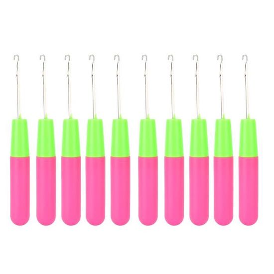 Kit Crochet Dreadlocks 7 Pièces - Aiguilles à Crochet Extensions Cheveux, Ergonomique, Métal/bois/plastique - 11