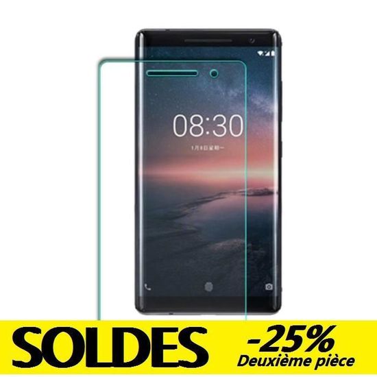 Pack De 2 Films Protection écran En Verre Trempé Pour Nokia 8.1 - Neuf, Anti-rayures Et Résistant 9H