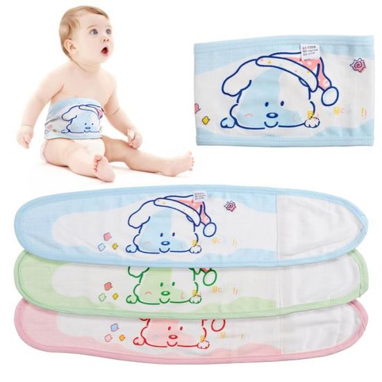 4Pcs Belly Band Cotton Essentials Neuf- Neuns Navel Dessin Animé Infant Protecteur de Ventre Ombilical pour 0- 12 Mois Bébés