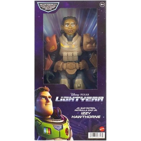Action Figure Buzz Lightyear - Izzy Hawthorne Con Equipaggiamento Da Missione, Spada Laser, Lanciamissili E Robot Sox - Giocattolo 37 Cm Per Bambini 4+ Anni, HHJ88