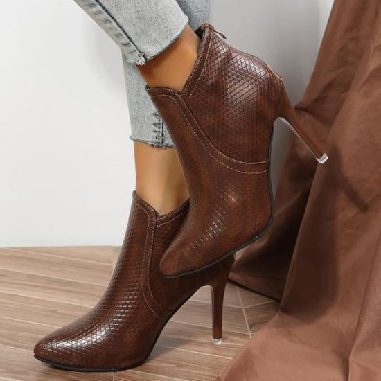 Bottines femme bout pointu talon plat best sale