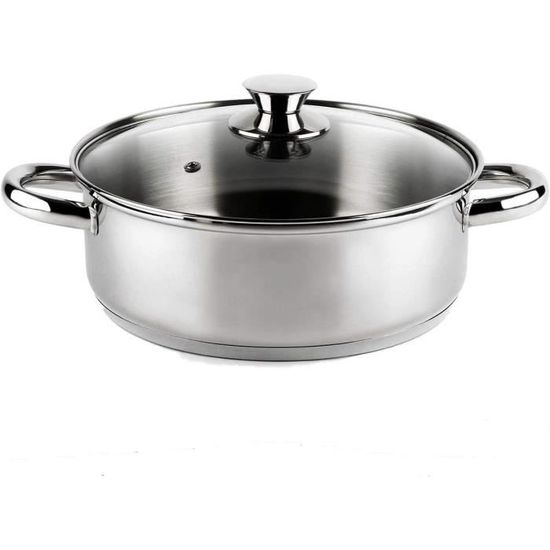 Ci26 Casserole À Induction En Acier Inoxydable 1810, 26 Cm[J23] Cdiscount Maison
