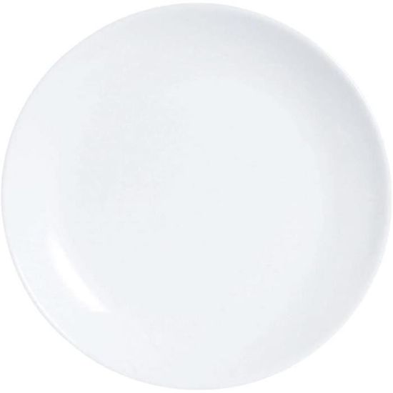Bormioli Rocco Lot De 12 Assiettes Creuses Ebro - Verre Trempé Opale 23,5 Cm 300 Ml, Design Ondulé, Résistant Lave-Vaisselle