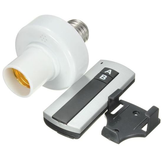 E27 Ampoule Telecommande Sans Fil Culot Edison 220v Adaptateur