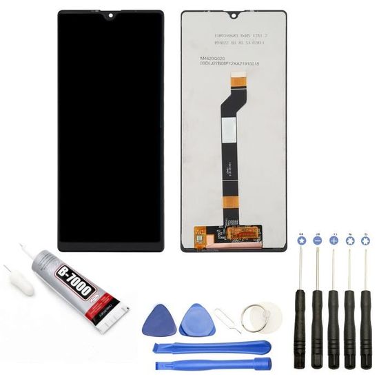 Vitre tactile + ecran LCD compatible avec Sony Xperia L4 6.2" noir XQ-AD52, XQ-AD51 + Kit outils + Colle B7000 Offerte