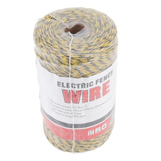 Vvikizy Fil de clôture Clôture électrique Polywire 6 brins en acier ...