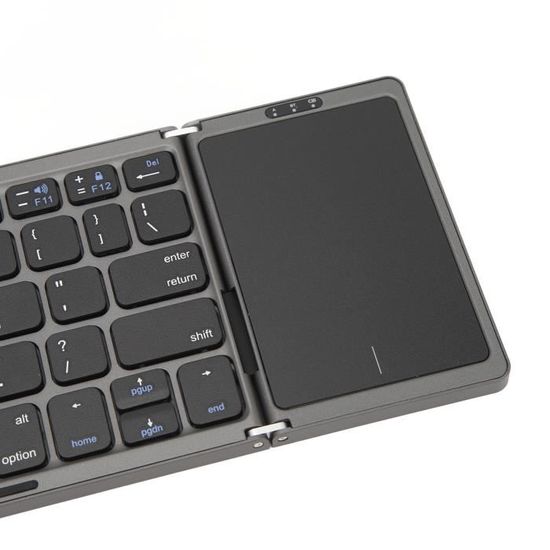 Clavier Bluetooth Pliable Seenda – Avec Pavé Tactile – QWERTZ Gris Foncé