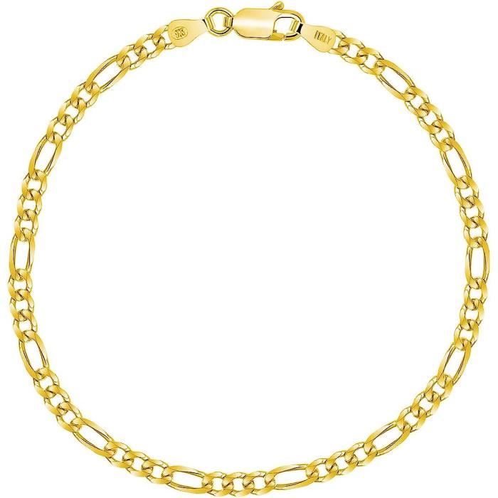 Bracelet Argile 925 Argent Poinçonné – Chaîne Forçat Réglable 18,5cm, Zirconiums Blancs