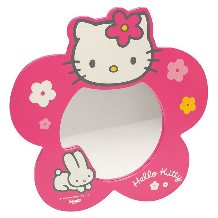 HelloKittyFriends Sanrio Hello Kitty Miroir de table compact de voyage Rose  ou rouge