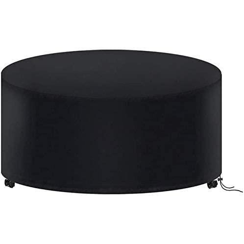 Housse de Protection Table Ronde de Jardin 128 X 71CM, Housse Salon de Jardin Imperméable, 420D Oxford Bache Protection Table Exteri