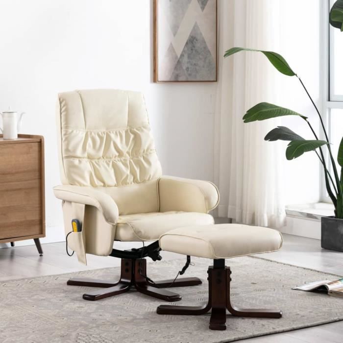 Fauteuil de massage inclinable électrique- chaise Relax Massant Relaxation 71 x 71 x 103 cm (l x P x H)- Style contemporain