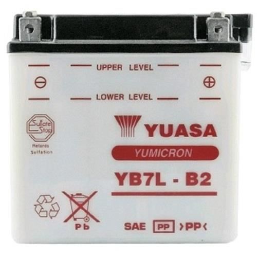 BATTERIE YUASA 12V - 8Ah YB7L-B2 SKYLINER - DOODO - MAJESTY - MAXSTER - ELYSTAR - TEOS 125 150 180