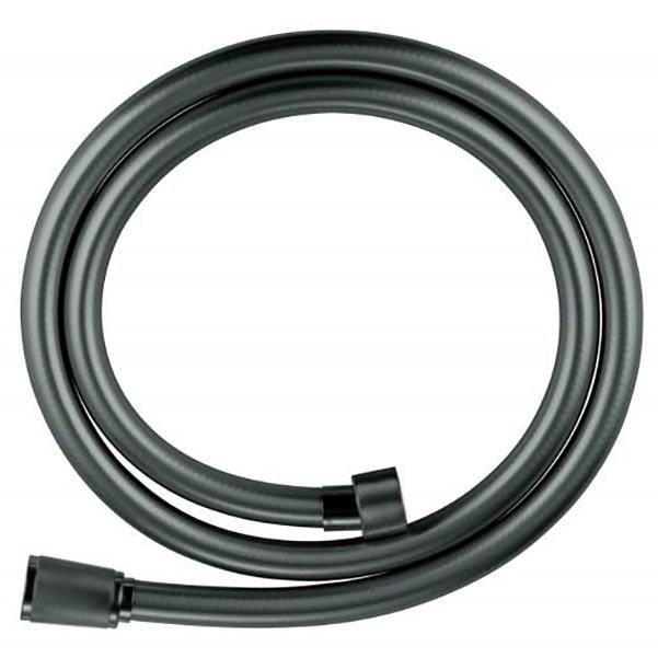 Flexible de douche noir - Tuyau de douche lisse - Longueur 1.75m - Raccords Universel G1/2" - Flexible pour douchette