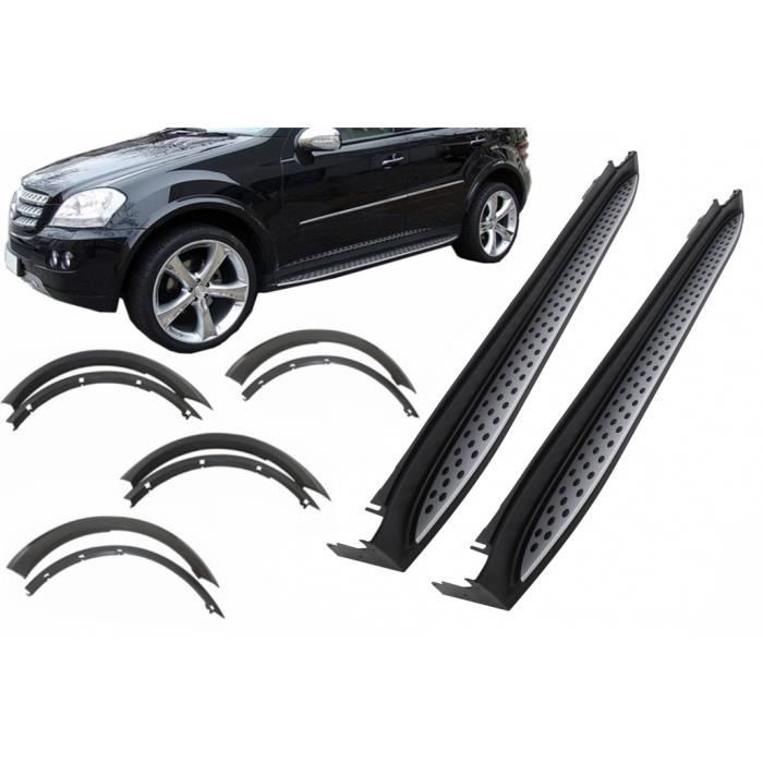 pour Mercedes ML W164 Extensions élargisseurs d'ailes Marchepieds Marche-Pieds