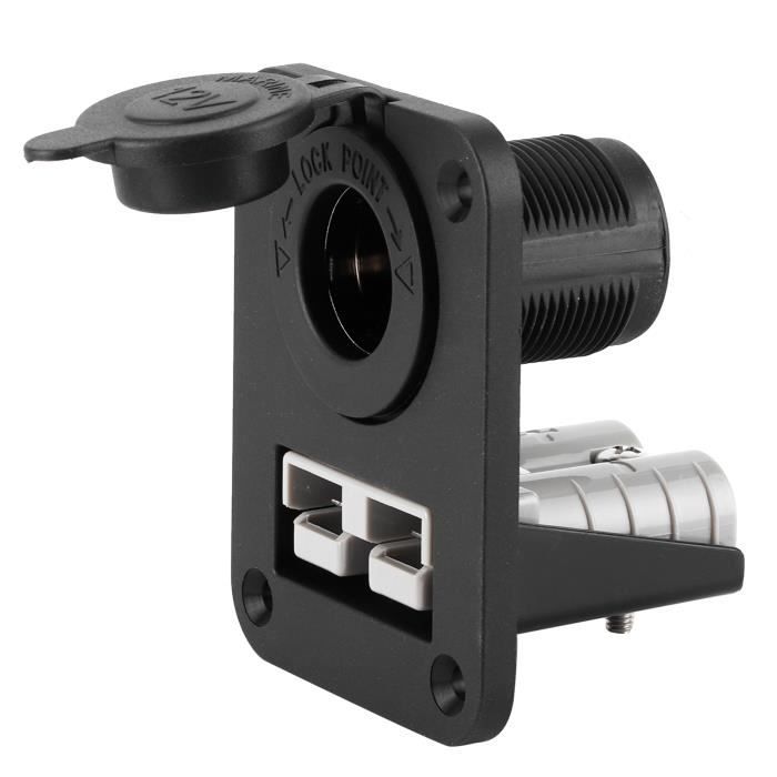 Qiilu Adaptateur secteur voiture Prise adaptateur allume-cigare double sortie 50A 600W pour camion de bus de camping-car de yacht