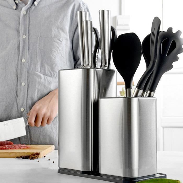 Support de bloc de couteau universel,contient 12 couteaux à lame de 8 pouces Bloc de couteau universel