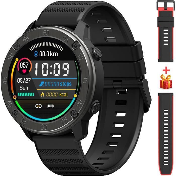 Montre Connectée Homme Blackview Smartwatch Sport Étanche Bluetooth Fitness Tracker Cardio Podometre 1,3\