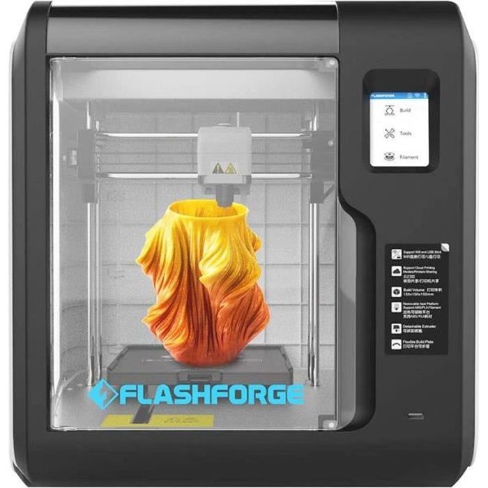 Imprimante 3D Flashforge Adventurer 3, Mise à Niveau Automatique, Buse Amovible Rapide, Ultra-sourdine, Impression en Nuage