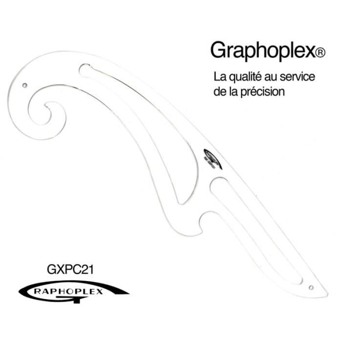 Courbe en Altuglas transparent 41,5 cm - Graphoplex {couleur}