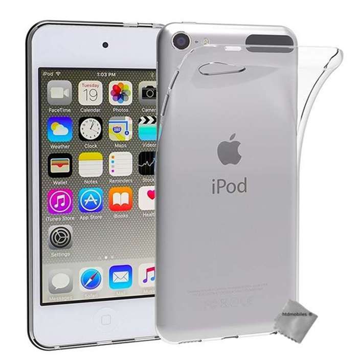 Coque silicone gel fine pour Apple iPod Touch 7 + verre trempe - TPU TRANSPARENT
