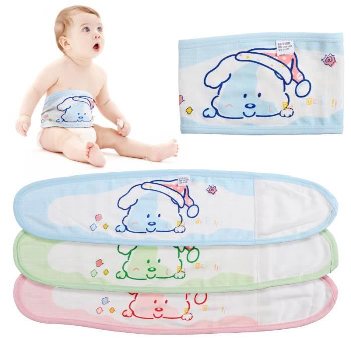 4Pcs Belly Band Cotton Essentials Neuf- Neuns Navel Dessin Animé Infant Protecteur de Ventre Ombilical pour 0- 12 Mois Bébés