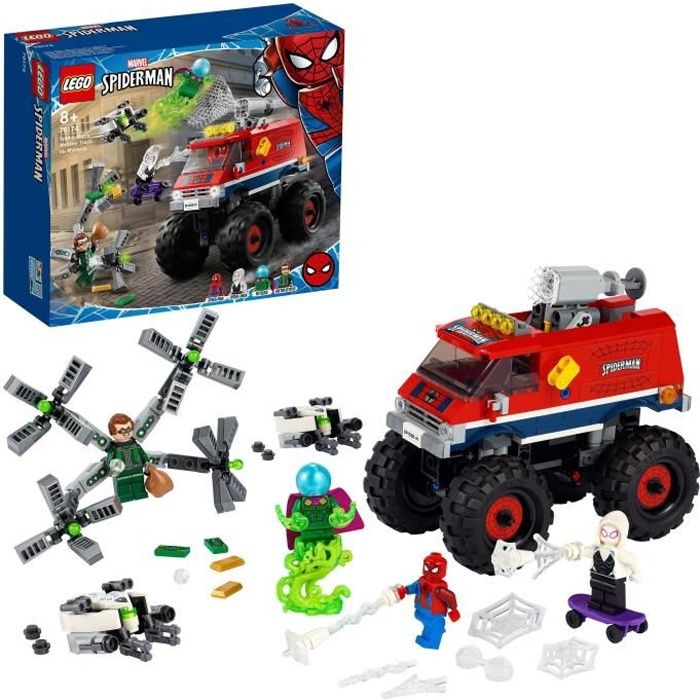 LEGO® Marvel 76174 Le camion monstre de Spider-Man contre Mystério, avec figurines de Spider-Man, Docteur Octopus et Spider-Gwen