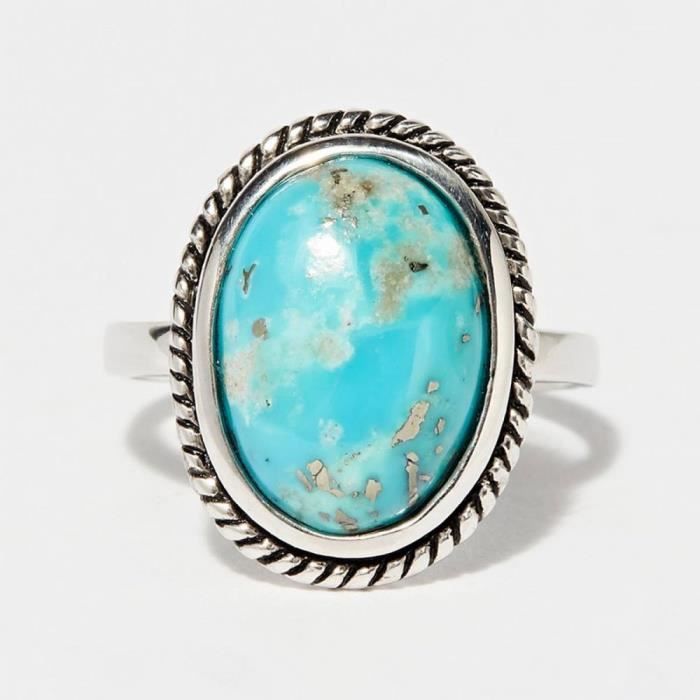 Bague argent massif et pierre naturelle