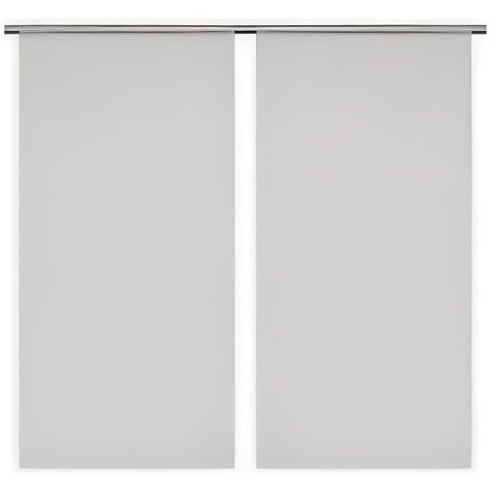 Paire de Voilage Vitrage a Fines Rayures en 60x120 CM Ecru Ecru
