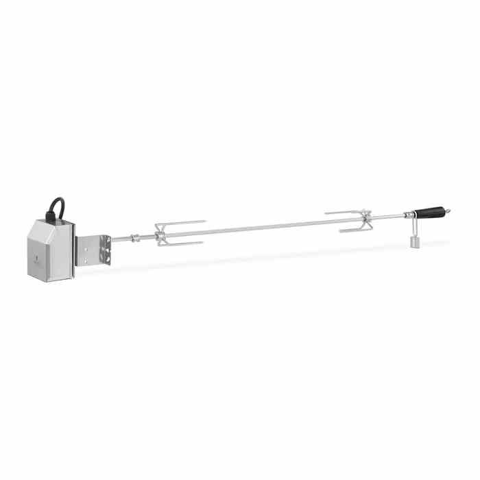 Broche Électrique Motorisé Tourne-Broche Tournebroche 140cm 7kg 2 Fourch Acier