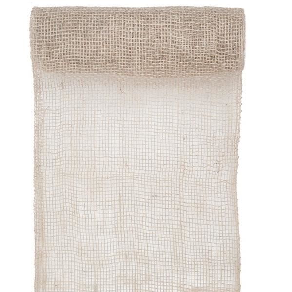 Chemin de table jute blanc (x1) REF/4891