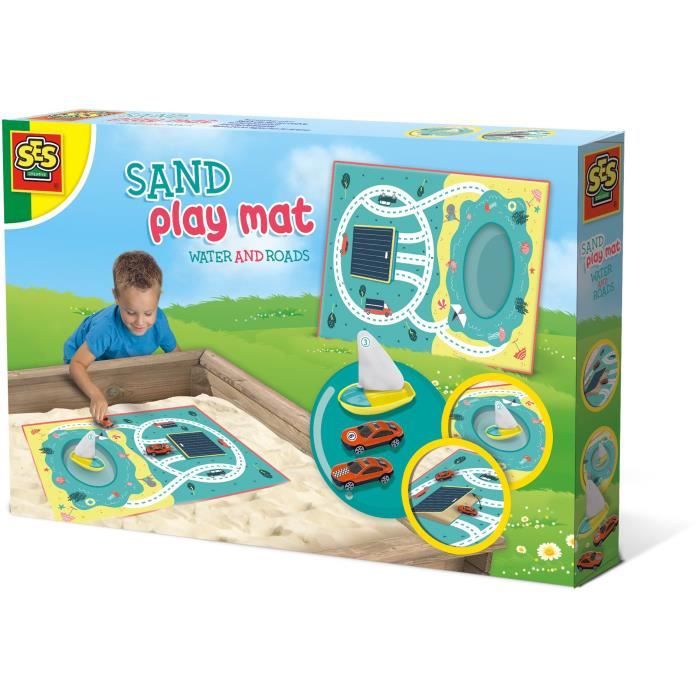 SES CREATIVE Tapis de Jeu sur Sable Eau et Routes