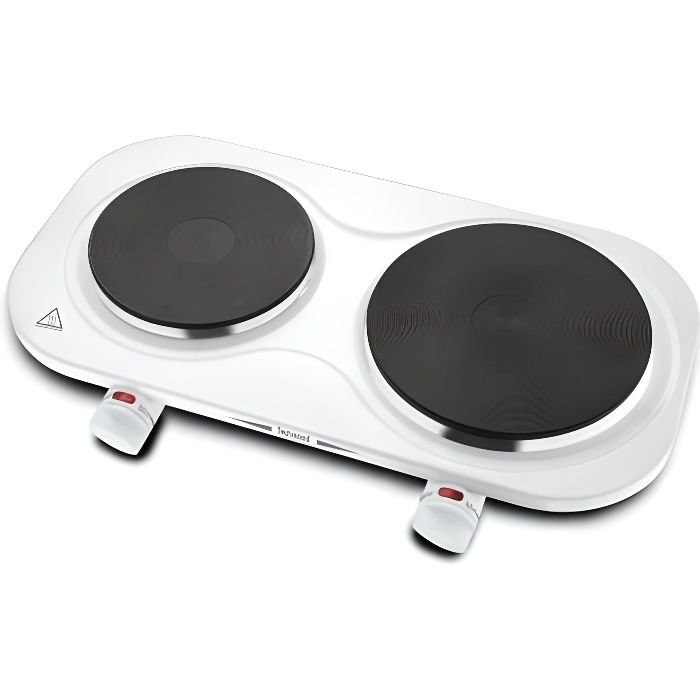 TECHWOOD TPE-204 Plaque de cuisson posable en fonte - Blanc