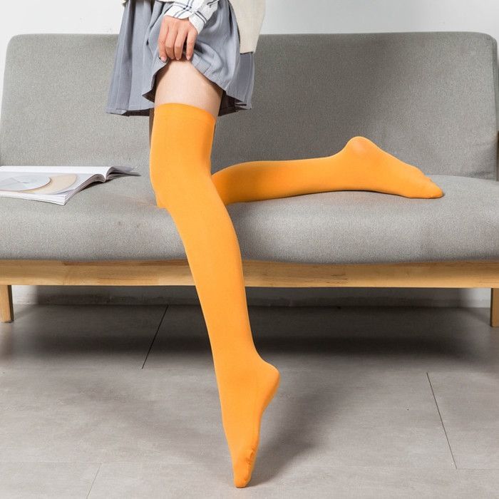 3 Paires De Chaussettes Hautes Femme Kiiwah – Coton Doux, Noir/gris/marron – Longueur 34 Cm – Pour Cosplay, Sport, Quotidien