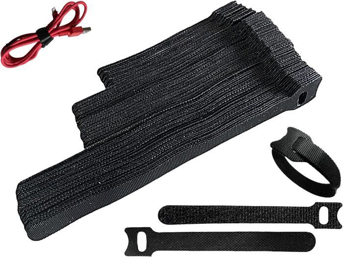 Sangle Velcro Réglable 5m X 2cm Avec Boucles - Pour Organisation De Câbles, Rangement Tapis De Yoga, Fixation - Réutilisable Et Coupable - 10