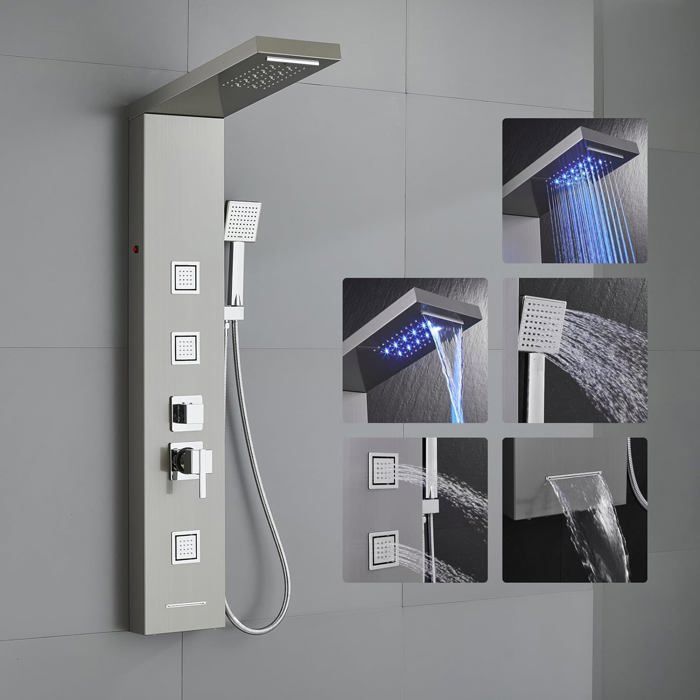 Ensemble de robinet de douche à pluie thermostatique, construction en