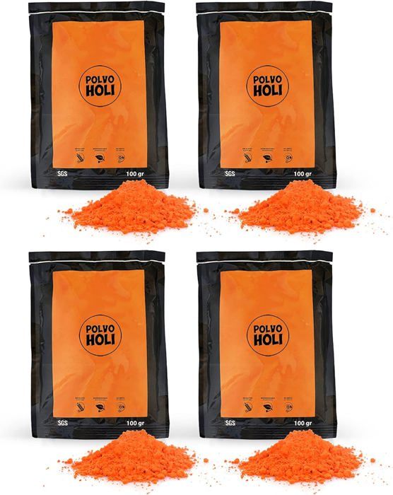Pack De 24 Poudres Holi – 8 Couleurs Vives – Sachets Non-Toxiques Et Faciles à Laver – Pour Festivals, Holi Run Et Soirées Colorées