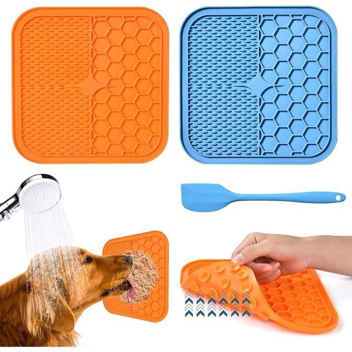 Comparer les prix de 2Pices Tapis de Lche Chien et Chat avec 1 Spatule en Silicone et Ventouses Tapis Lent Distributeur pour coul DISTRIBUTEUR D'ALIMENT