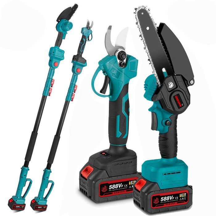 Tronçonneuse élagueuse sur perche - ONEVAN - 6 pouces (15 cm) - 450W - Perche télescopique 3 sections