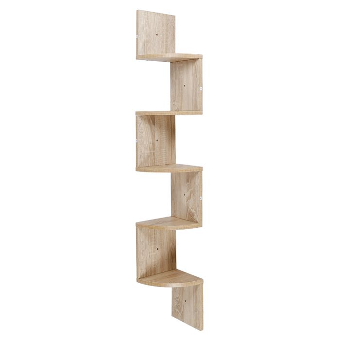 Cadre décoratif - Etagère murale - Etagère suspendue dangle - Etagère décorative - ERROLVES - Bois clair - 20*20*120 CM