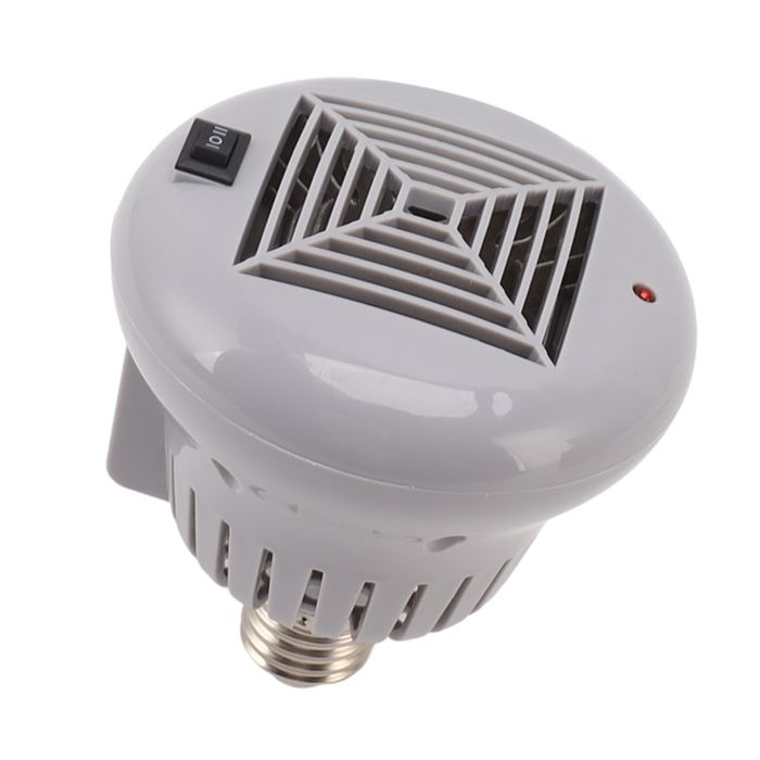Ampoule chauffante pour animaux de compagnie E27 50 W à 100 W avec boîtier gris 220 V 3 vitesses réglables pour reptiles et petits