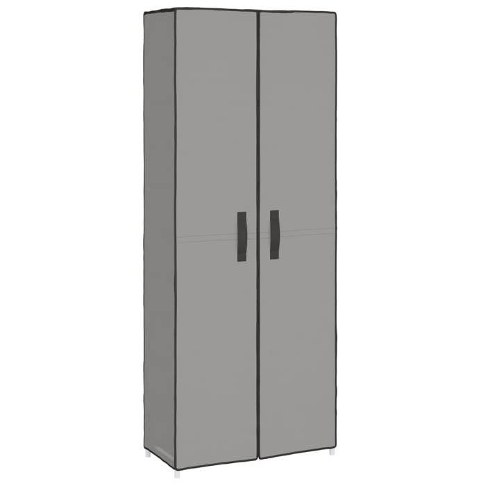 SALE 2025Armoire à chaussures - MOOD - Commode à Chaussures - Gris 60x30x166 cm Tissu Chill3779072