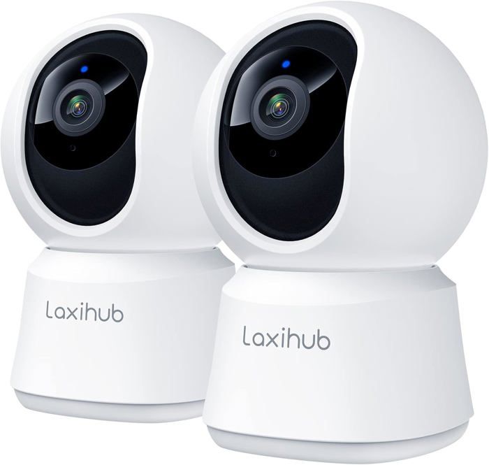 Caméra Surveillance WiFi Intérieur 2K - Vision 360°, Nocturne Couleur, Audio Bidirectionnel - Compatible Alexa, Google Assistant - Pour Bébé, Animaux