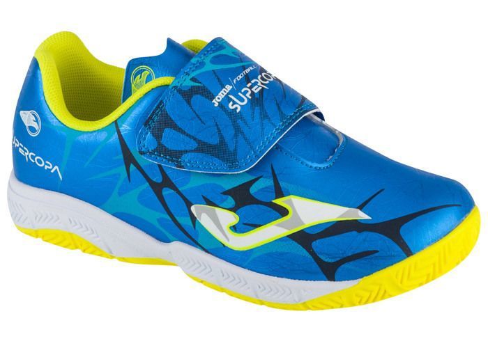 Chaussures de foot en salle pour un garçon - Bleu - Joma Super Copa Jr 25 SCJS IN Chaussures de foot en salle pour un garçon - Bleu - Joma Super Copa Jr 25 SCJS IN