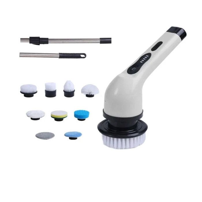 Yagosodee Brosse Électrique De Nettoyage 4 En 1 – Têtes Interchangeables, Puissante Pour Baignoire, Cuisine, Salle De Bain, Orange