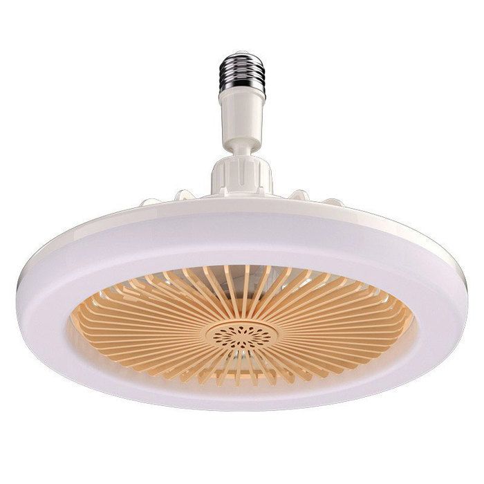 Ventilateur de plafond avec lumière intégrée 50W LED lumière ventilateur de plafond encastré tête universelle jaune-Olive - Nobrand