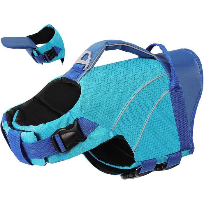 Gilet de Sauvetage pour Chien Réglable avec Aileron Sécurité Natation Chiot Gilet de Sauvetage pour Chien Réglable avec Aileron Sécurité Natation Chiot