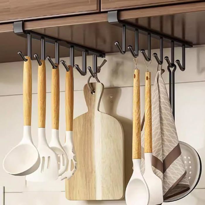 Jortmrd Lot De 3 Porte-Tasses Suspendus Sans Perçage - Organisation Cuisine Blanc