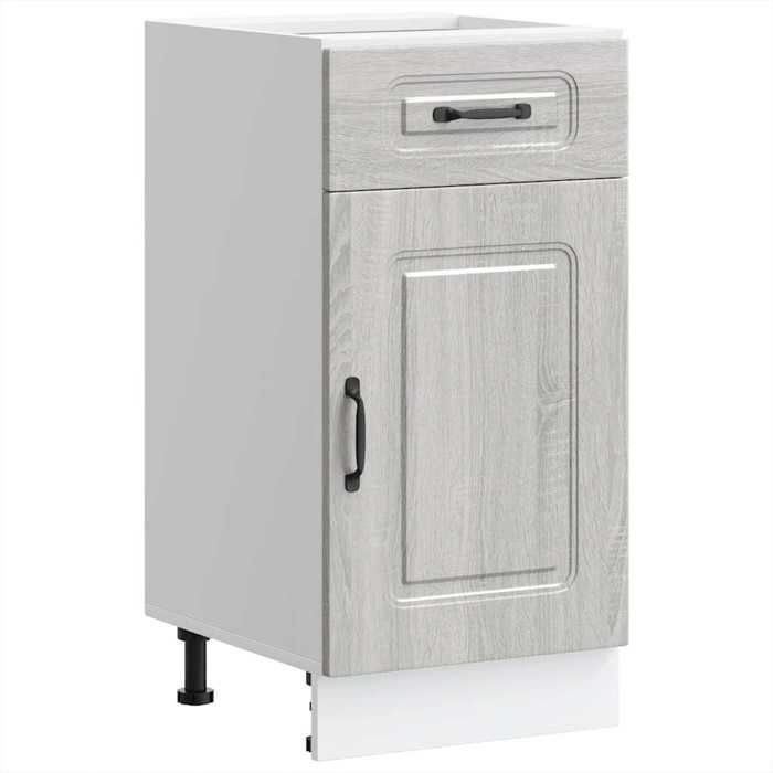 Meuble Colonne Meuble Bas de cuisne - UU - Armoire de cuisine Kalmar sonoma gris bois dingénierie LV1175