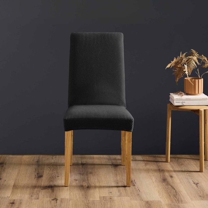 Housse de Chaise - Douceur dIntérieur - Gaufré - Polyester - Noir Housse de Chaise - Douceur dIntérieur - Gaufré - Polyester - Noir